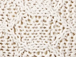 Puf Macramé TRIMAN Bomuld Lys Beige