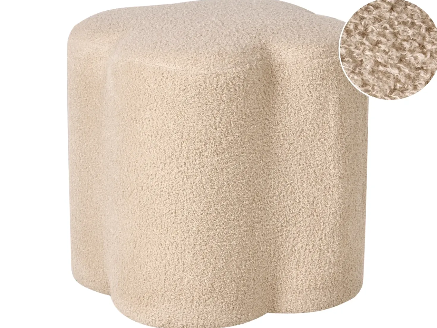 Puf MANCOS Boucle Beige