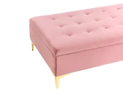 Puf med opbevaring ABERDEEN Velour Lyserød