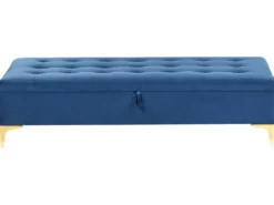 Puf med opbevaring ABERDEEN Velour Navy Blå