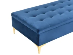 Puf med opbevaring ABERDEEN Velour Navy Blå