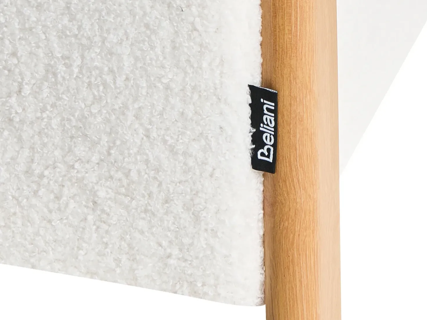 Puf med opbevaring EDLAND Boucle 45 cm 43 cm Hvid