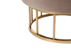 Puf med opbevaring ELGIN Velour Brungrå
