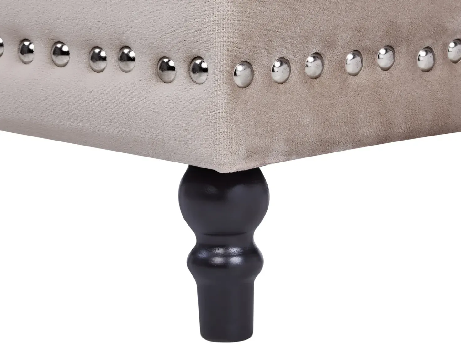 Puf med opbevaring LORETTO Velour Beige
