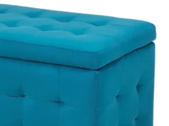 Puf med opbevaring MICHIGAN Velour Søblå