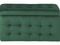 Puf med opbevaring MICHIGAN Velour Mørkegrøn