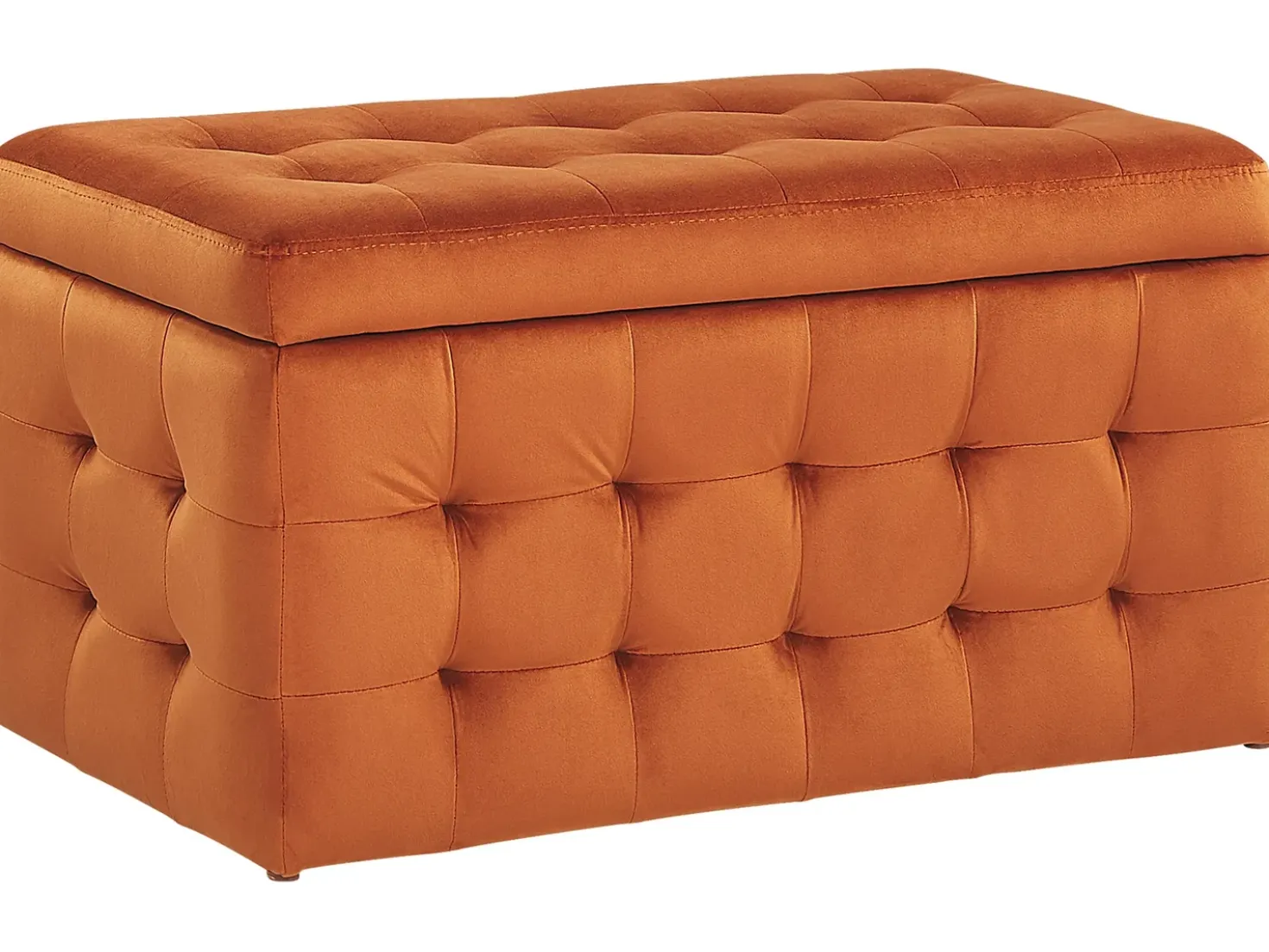 Puf med opbevaring MICHIGAN Velour Orange