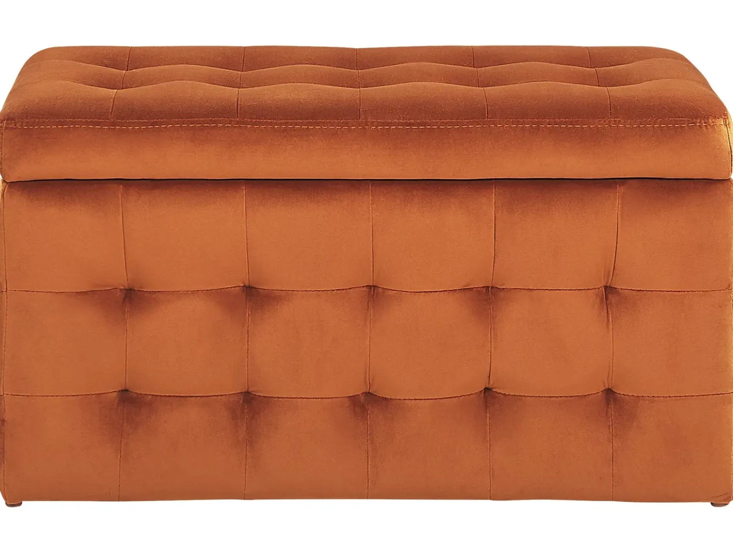 Puf med opbevaring MICHIGAN Velour Orange