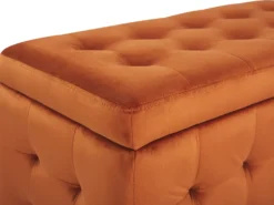 Puf med opbevaring MICHIGAN Velour Orange
