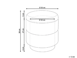Puf med opbevaring OGDEN Boucle Hvid