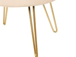 Puf med opbevaring SILAS Velour Lys Beige