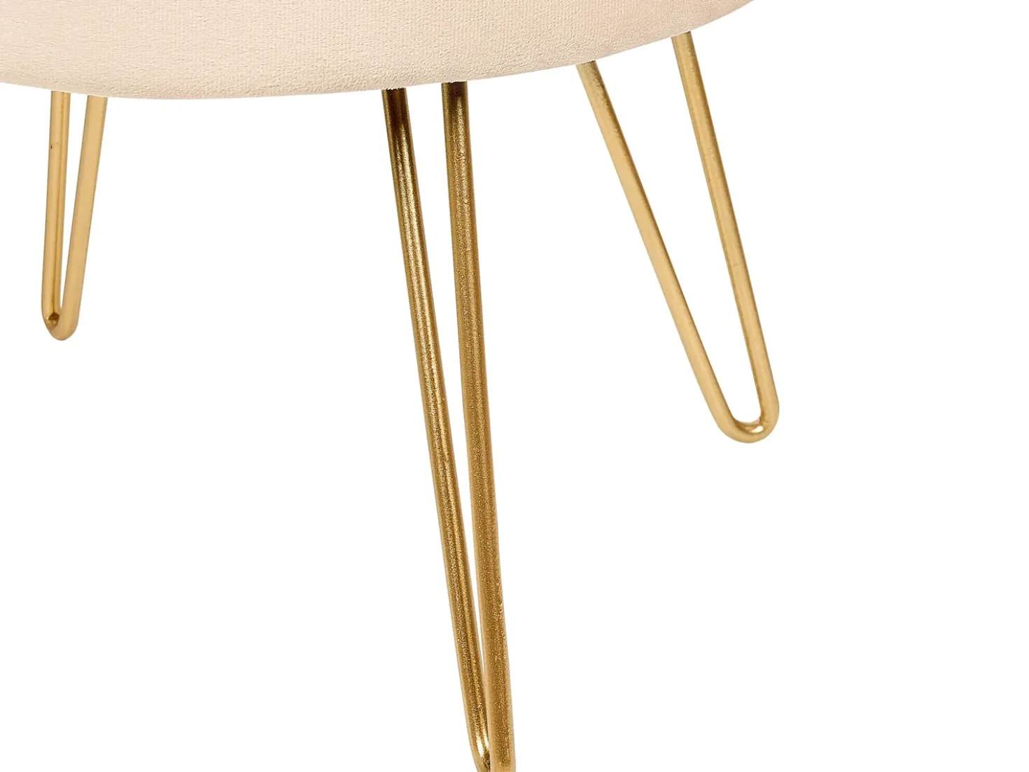Puf med opbevaring SILAS Velour Lys Beige