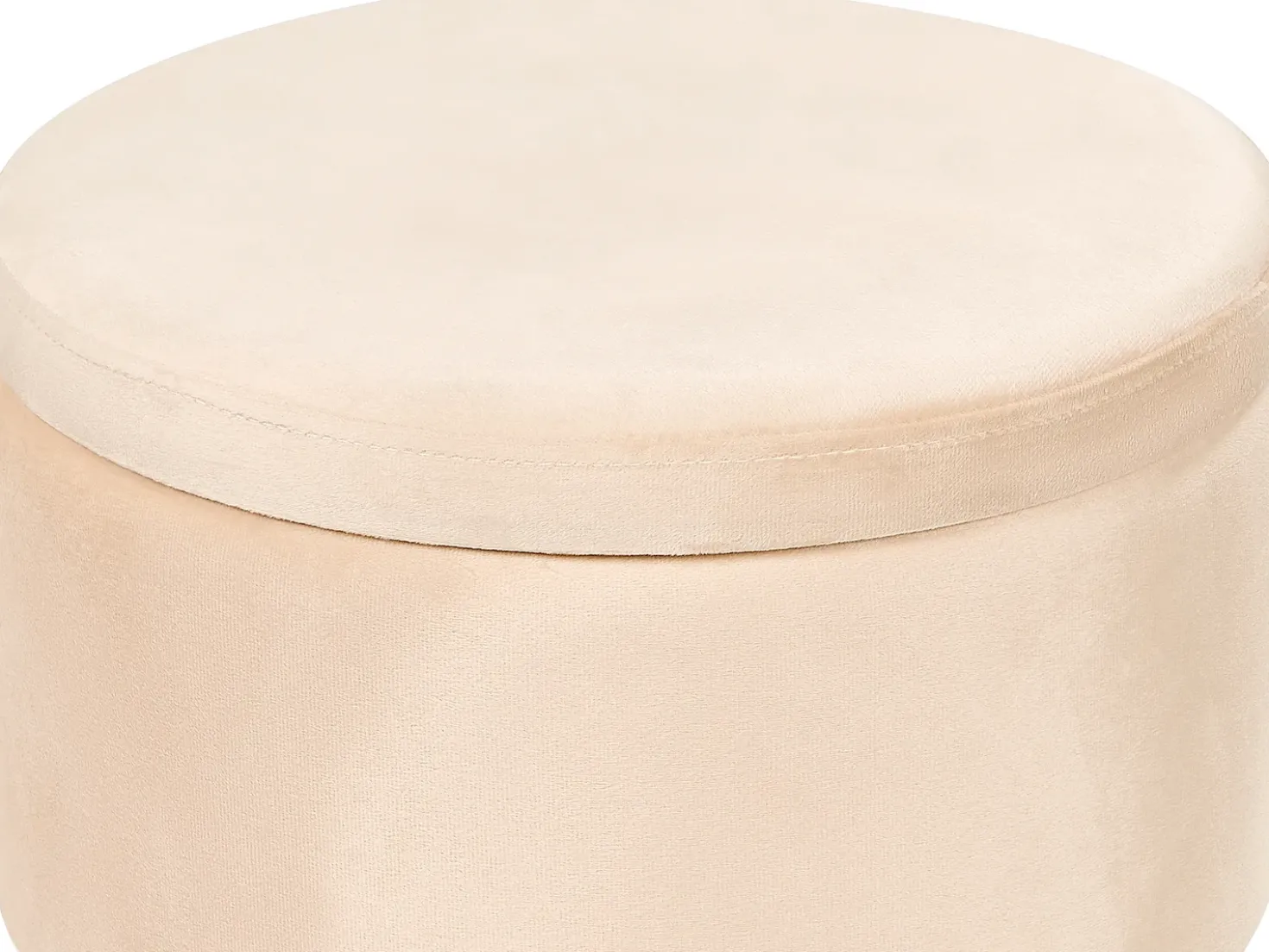 Puf med opbevaring SILAS Velour Lys Beige