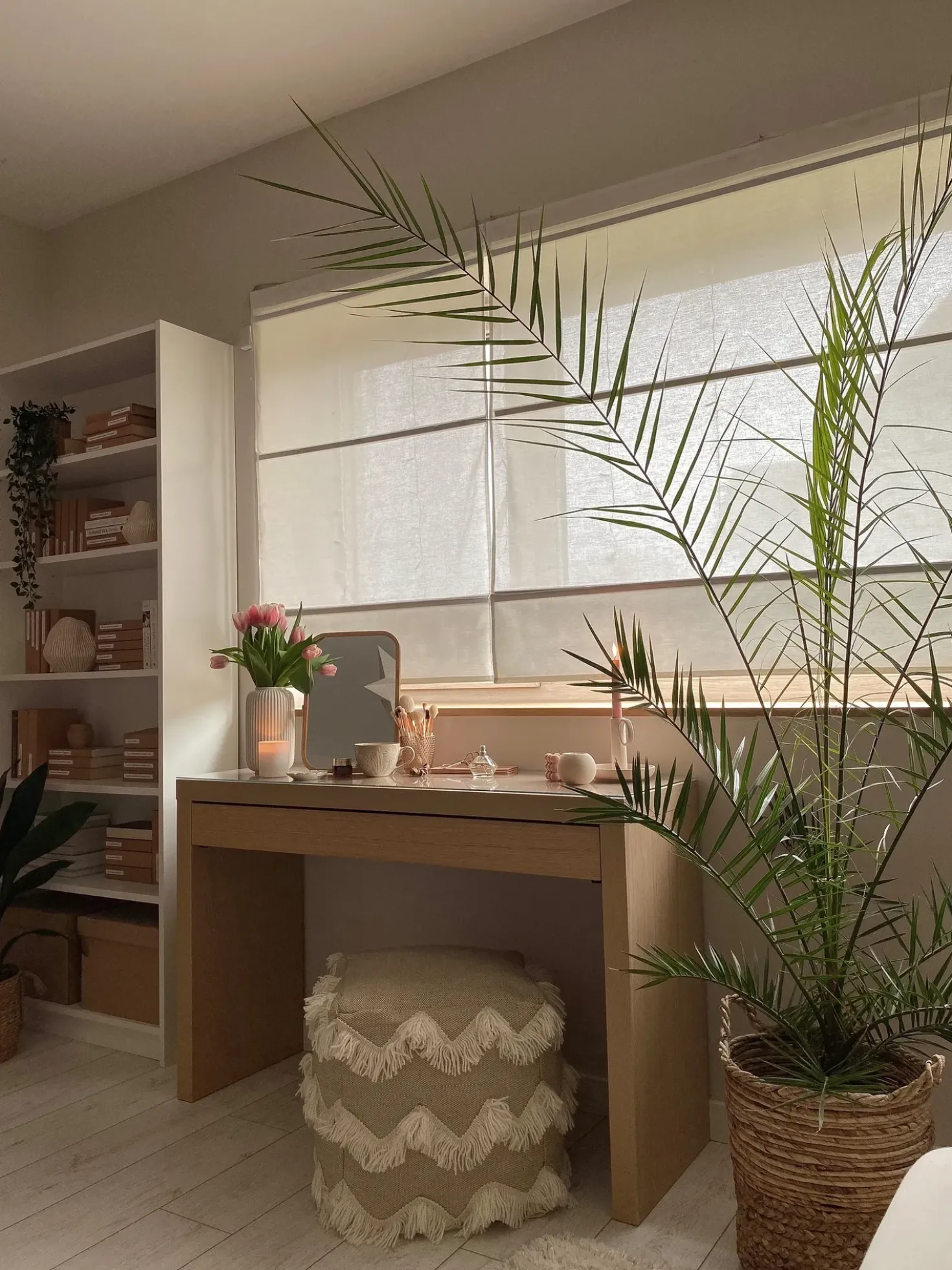 Puf NASHIK Bomuld Beige