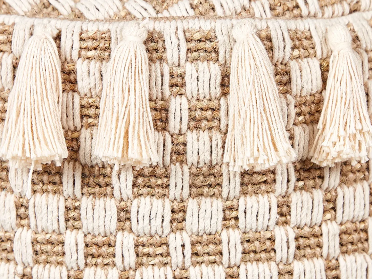 Puf PIRAK Bomuld Lys Beige