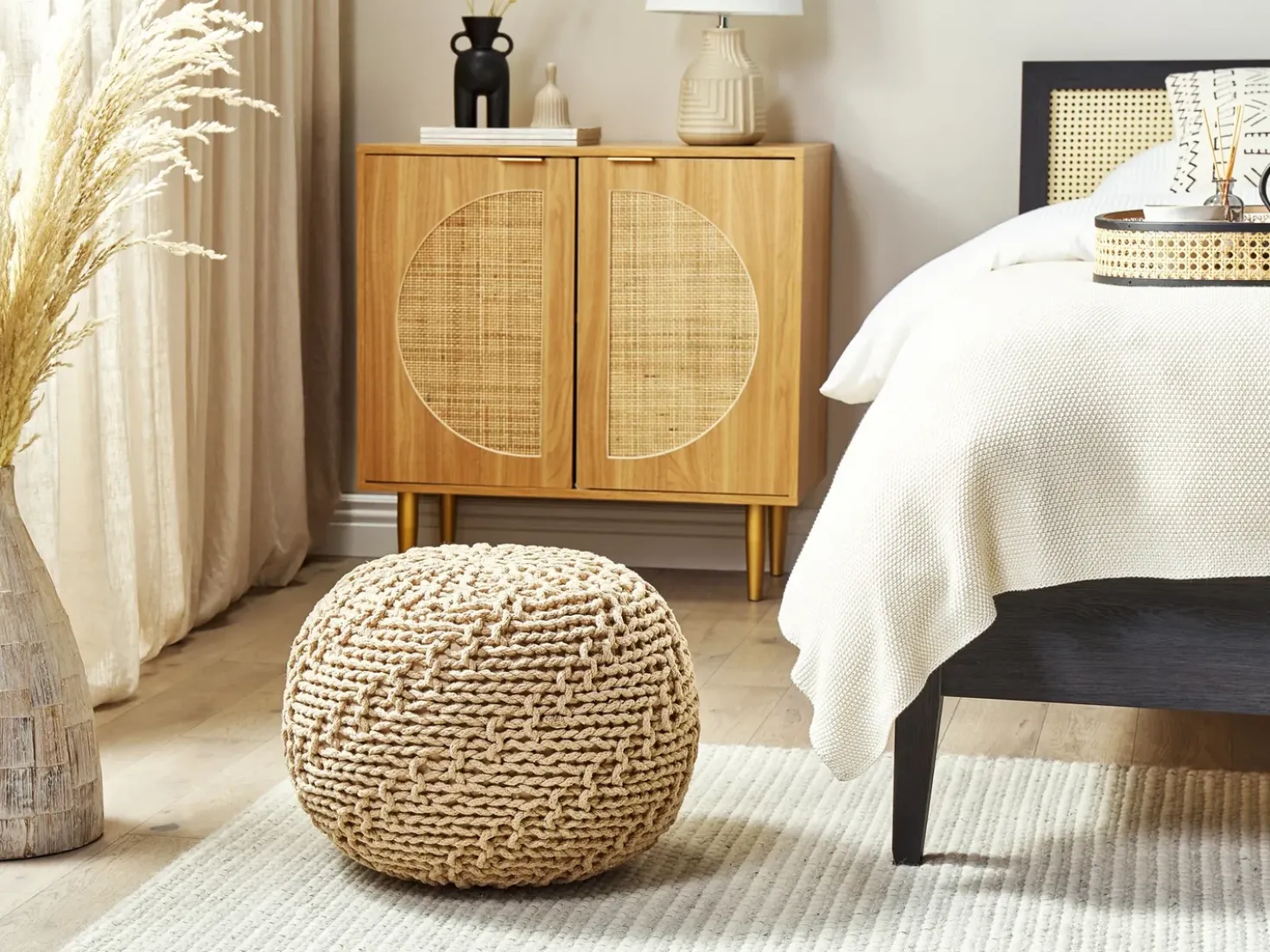 Puf PRIENE Bomuld Beige
