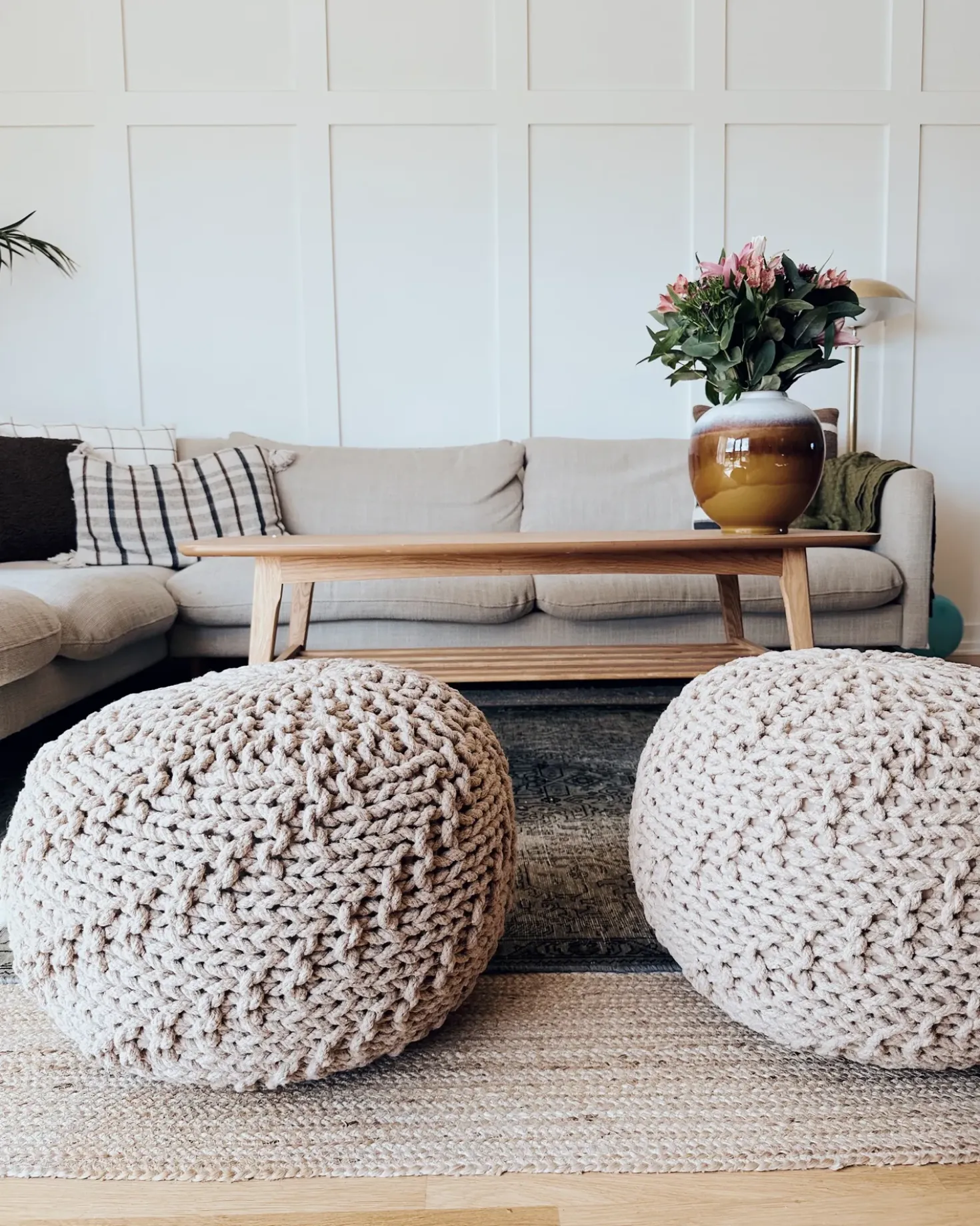 Puf PRIENE Bomuld Beige