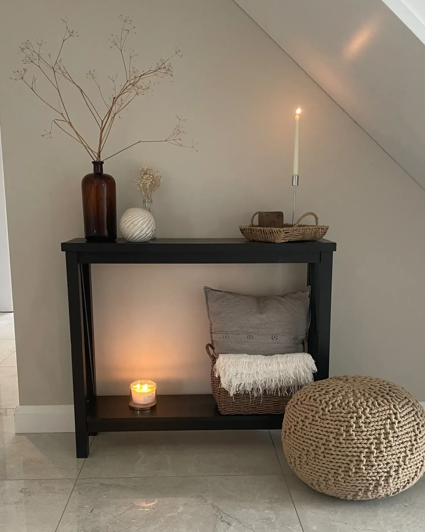 Puf PRIENE Bomuld Beige