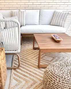 Puf PRIENE Bomuld Beige