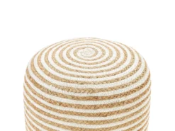 Puf RESAFA Jute Hvid Beige