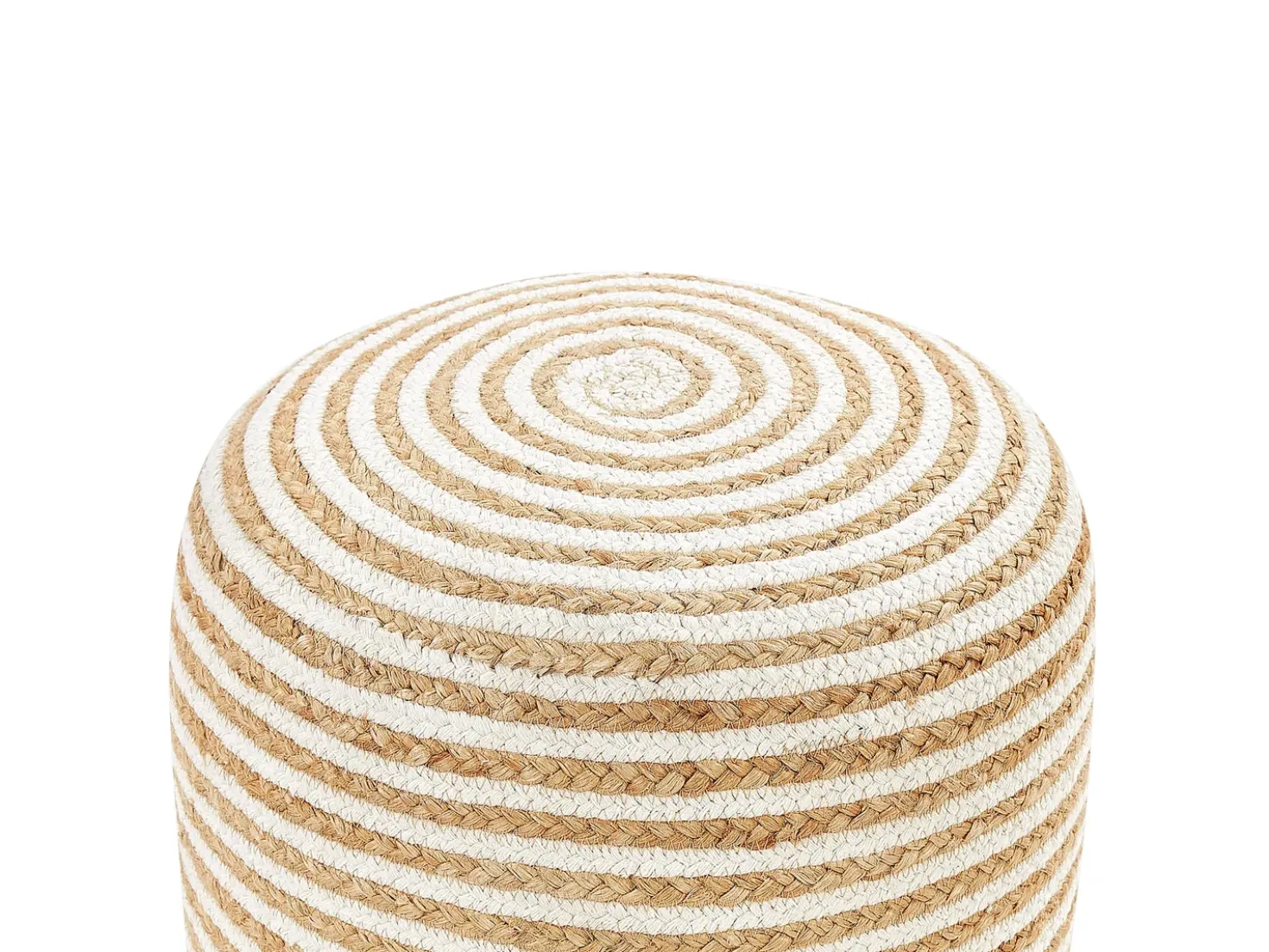 Puf RESAFA Jute Hvid Beige