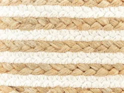 Puf RESAFA Jute Hvid Beige