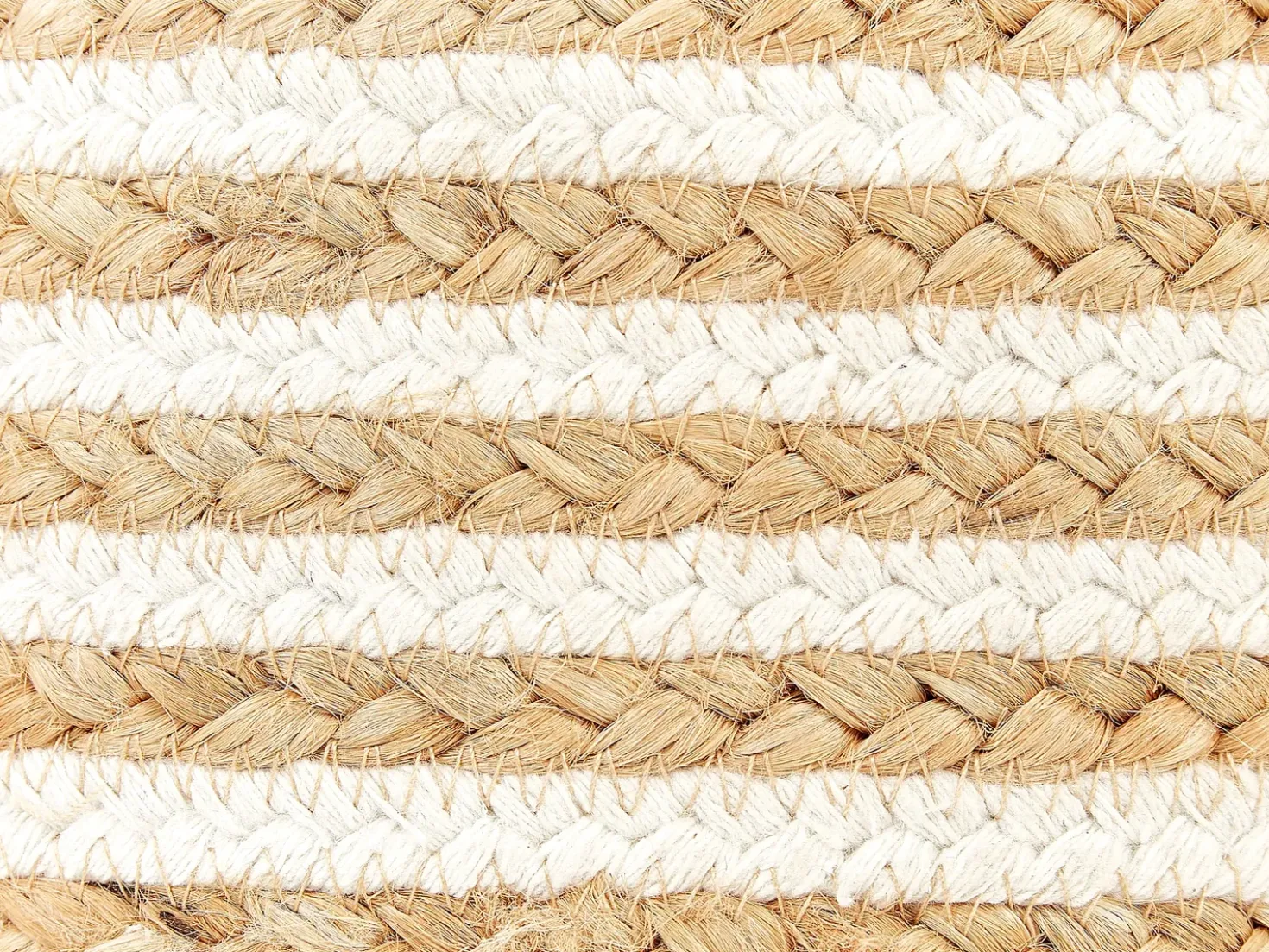 Puf RESAFA Jute Hvid Beige