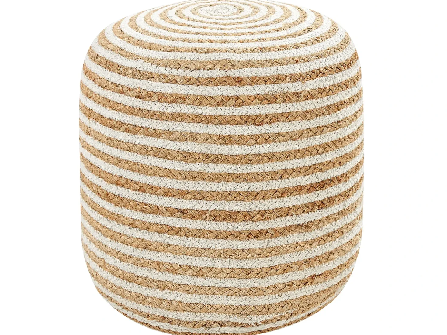 Puf RESAFA Jute Hvid Beige