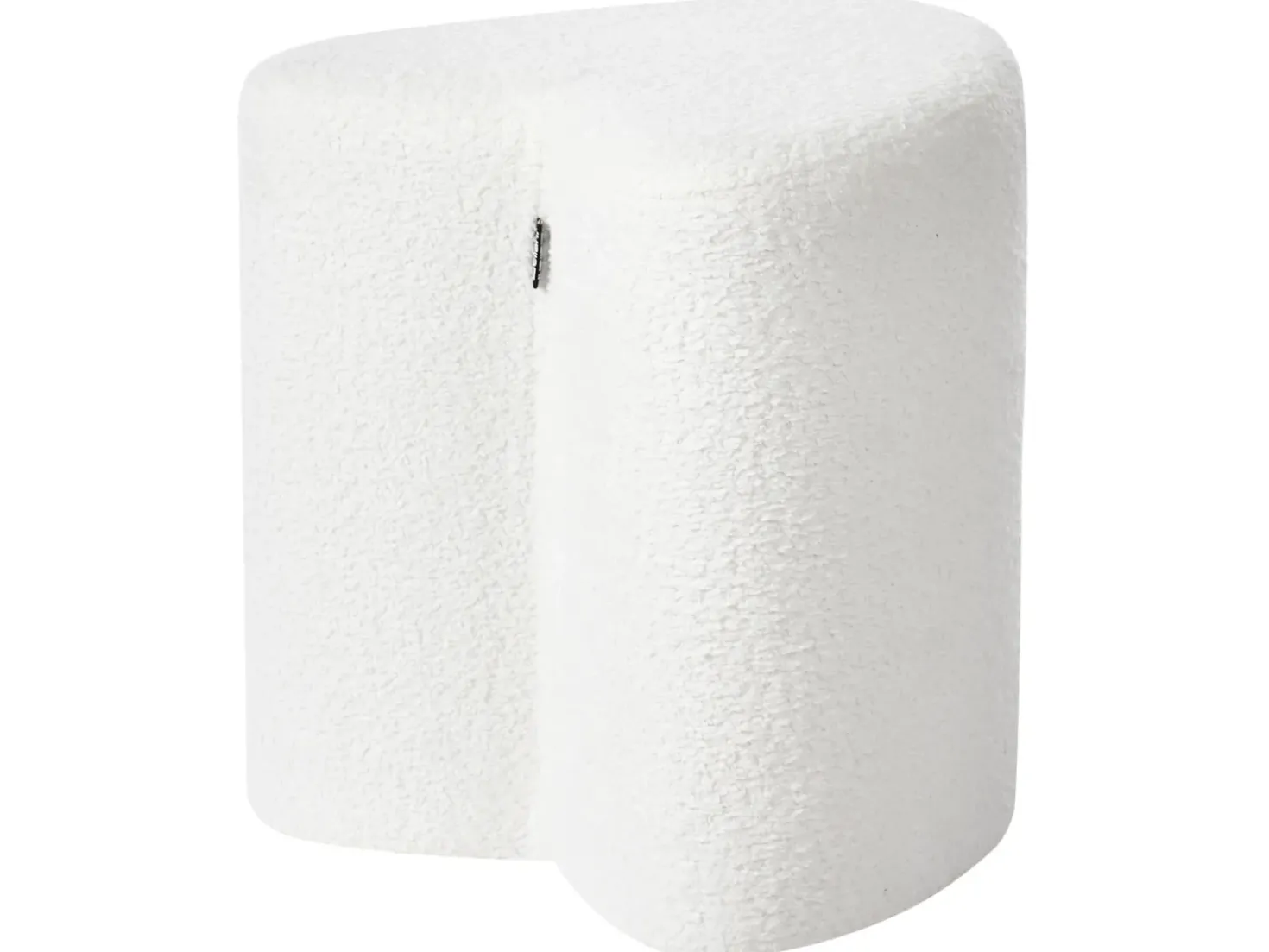 Puf SCOTIA Chenille Cremehvid