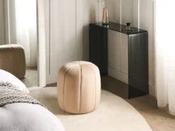 Puf SELBY Velour Beige