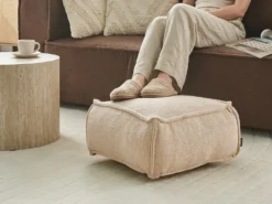 Puf SHERALI Bomuld Beige