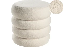 Puf SUMPTER Boucle Cremehvid