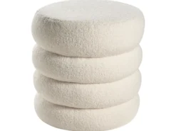 Puf SUMPTER Boucle Cremehvid