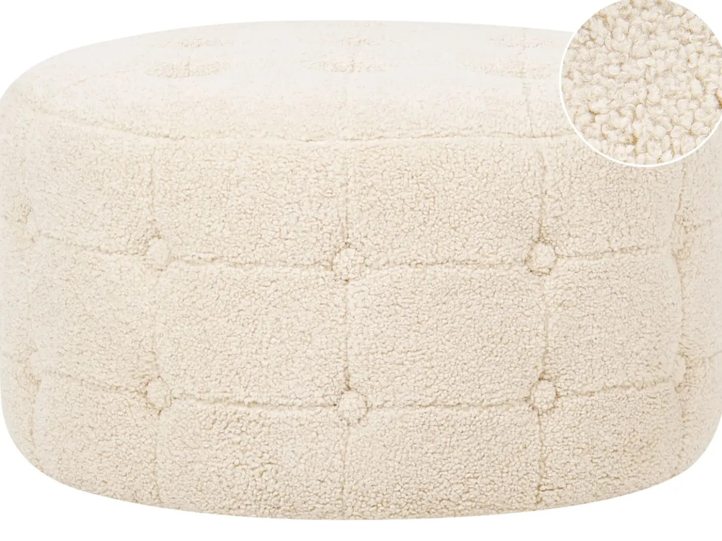 Puf TAMPA Boucle Beige