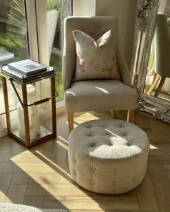 Puf TAMPA Boucle Beige