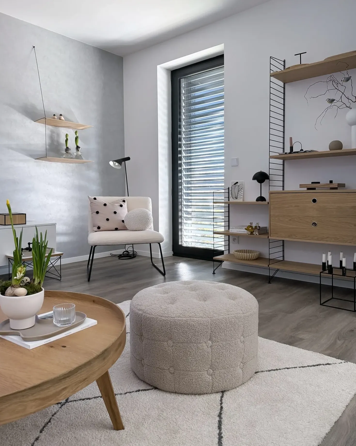 Puf TAMPA Boucle Beige