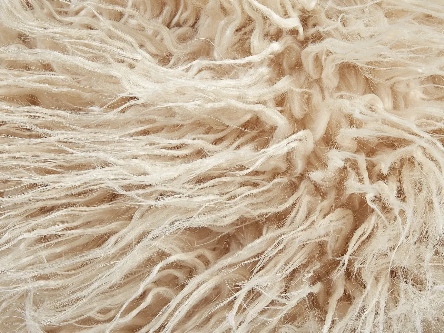 Puf TUKKI Kunstig pels Lys Beige