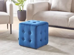 Puf WISCONSIN Velour Blå
