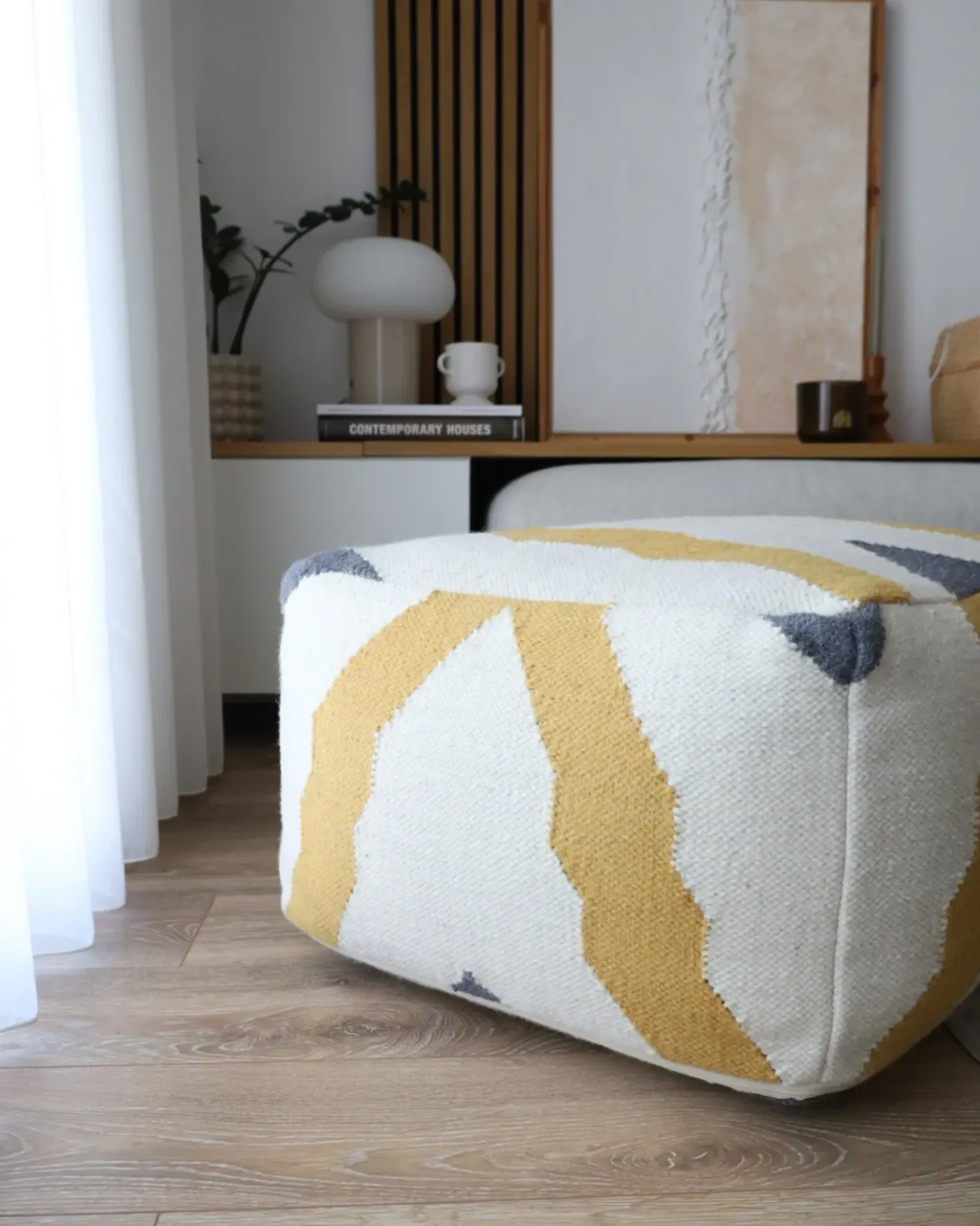 Puf ZEUGMA Uld Beige