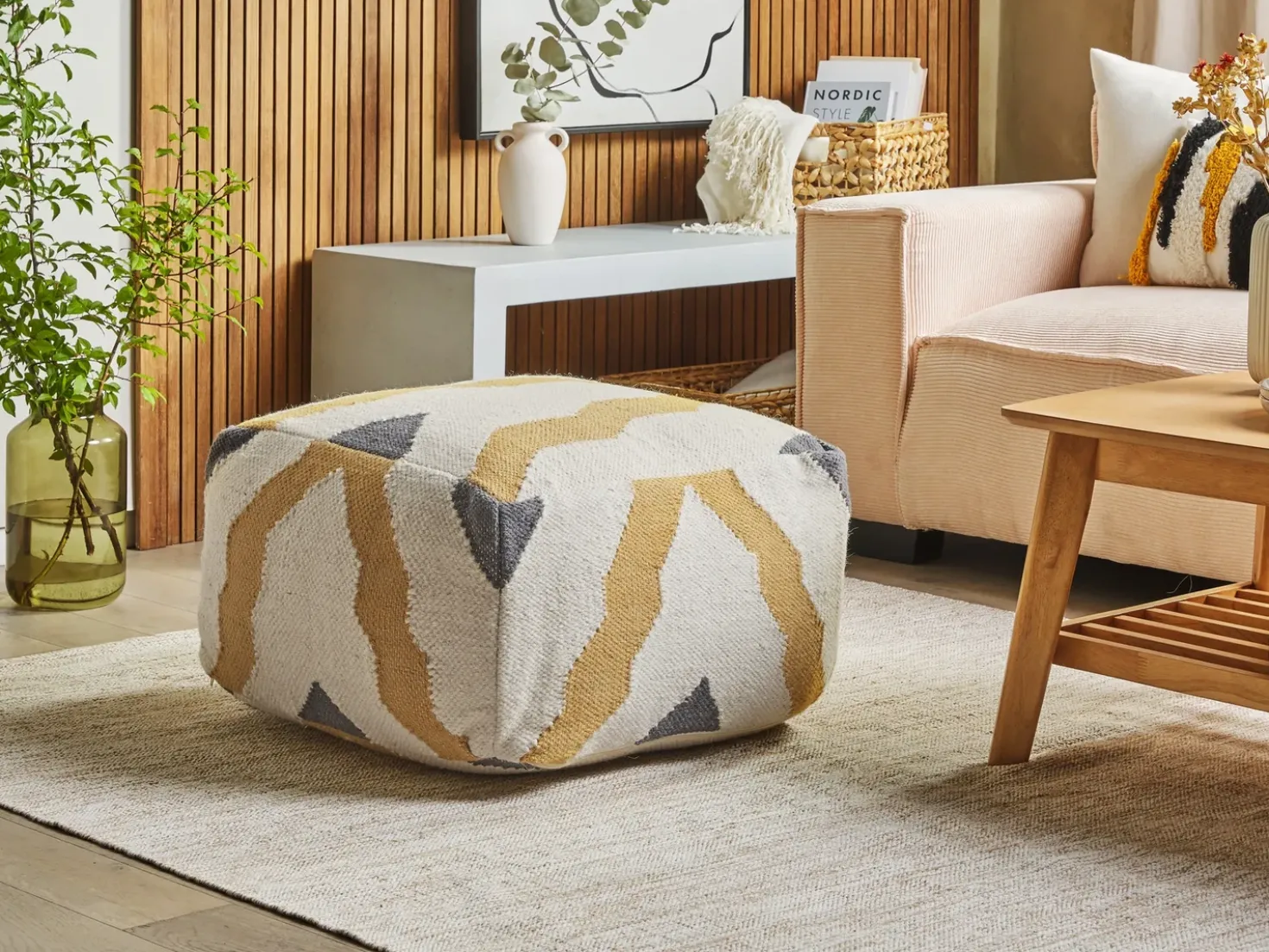 Puf ZEUGMA Uld Beige
