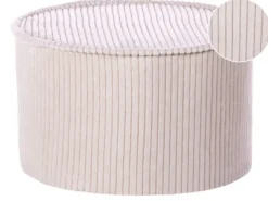Puf ZIKRIA Velour Lys Beige