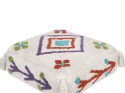 Puf Broderi DIPLO Bomuld Hvid