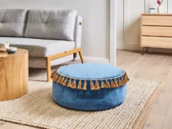 Puf GOTHA Velour Blå