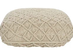 Puf Macramé BERRECHID Bomuld Beige