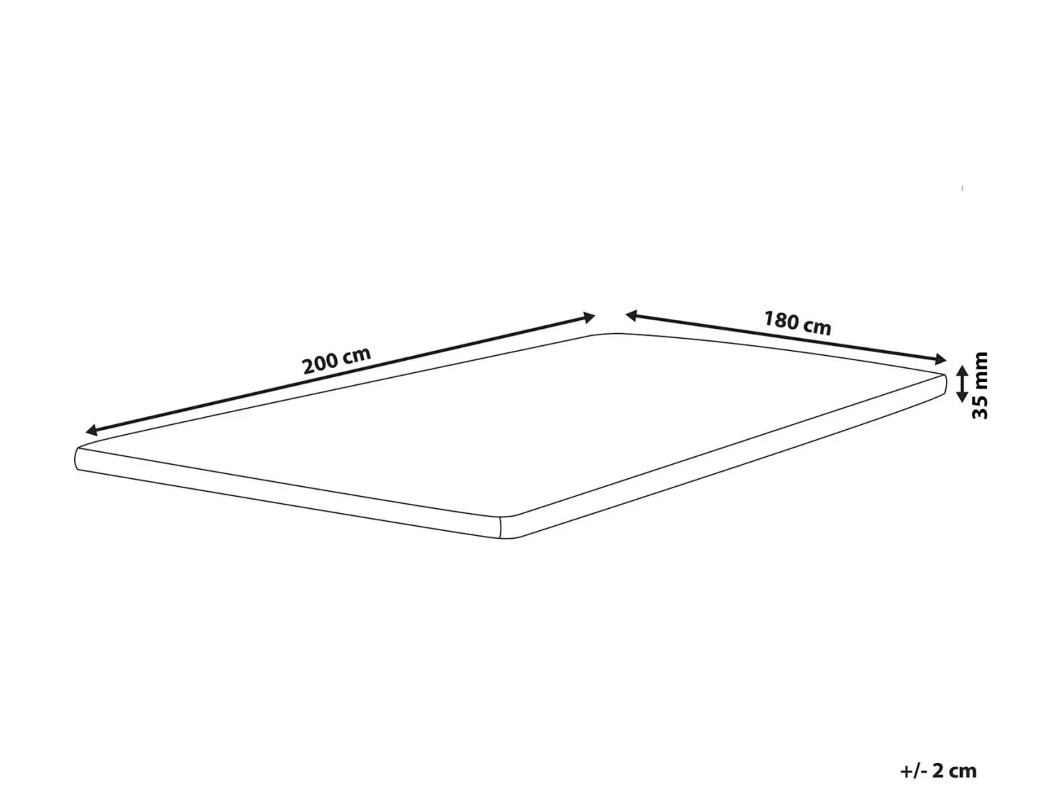 PU-skum topmadras RESTFUL 180 x 200 cm