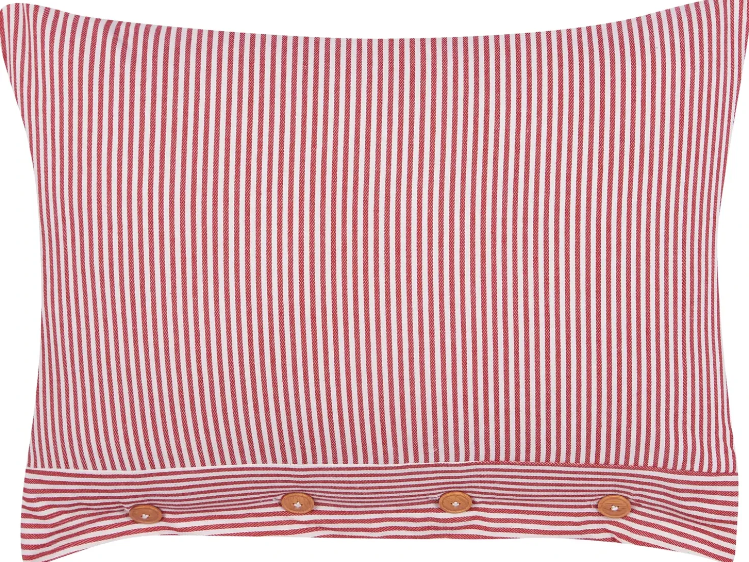 Pyntepude AALITA Bomuld 40 x 60 cm Rød Stribet mønster