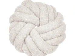 Pyntepude AKOLA Boucle 31 x 31 cm Cremehvid Ensfarvet