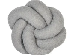 Pyntepude ANGELONIA Boucle 45 x 45 cm Grå Ensfarvet