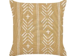Pyntepude BANYAN Bomuld 45 x 45 cm Sand Beige Geometrisk mønster