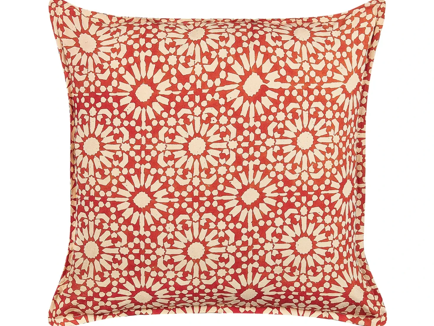 Pyntepude CEIBA Bomuld 45 x 45 cm Rød Geometrisk mønster